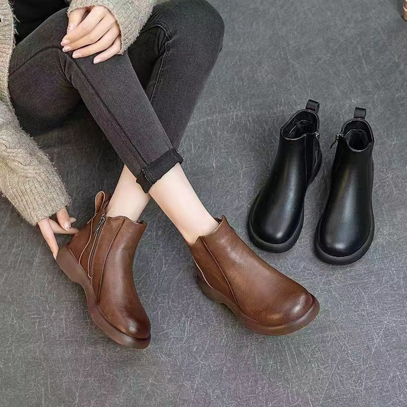 Women's thick-soled height-increasing plush warm Martin boots eprolo