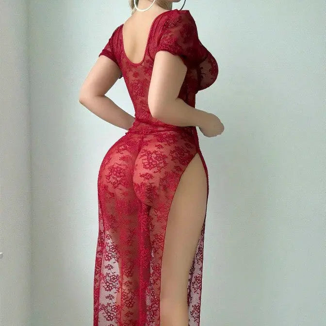 Sexy Perspective Lace Wrapped Hip Dress Passionate Sex Underwear for Women eprolo