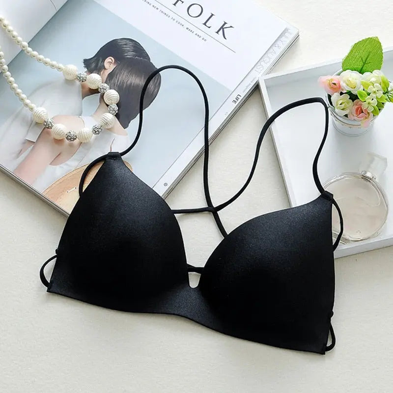 Seamless Women  Hollow Out Bra For Women Wireless Thin Underwear Sexy Lingerie Soft Bras Bralette eprolo