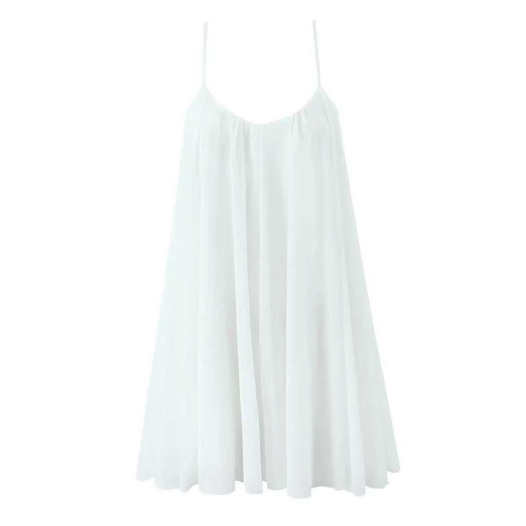 Chic Backless V-Neck Loose Strap Dress for Women eprolo