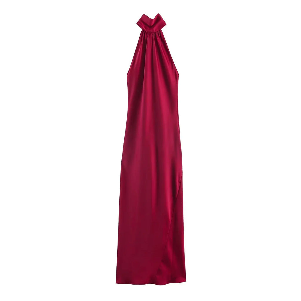 Chic Satin Texture Strapless Dress for Women eprolo
