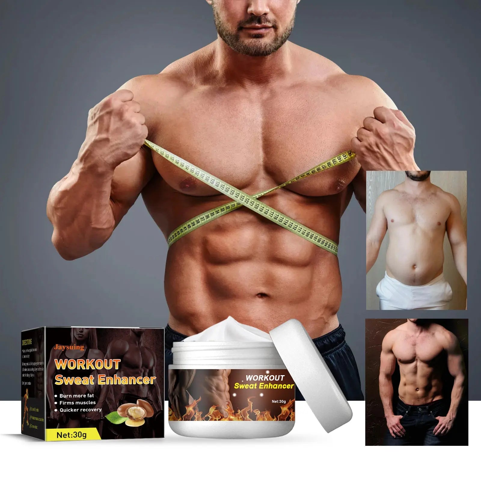 Jaysuing Ab Cream, Enhancing Line And Muscle Firming Shaping Sports Body Sculpting Cream eprolo