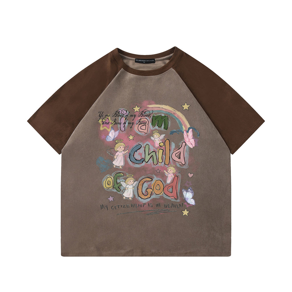 Rainbow Angel Printed Short Sleeve eprolo