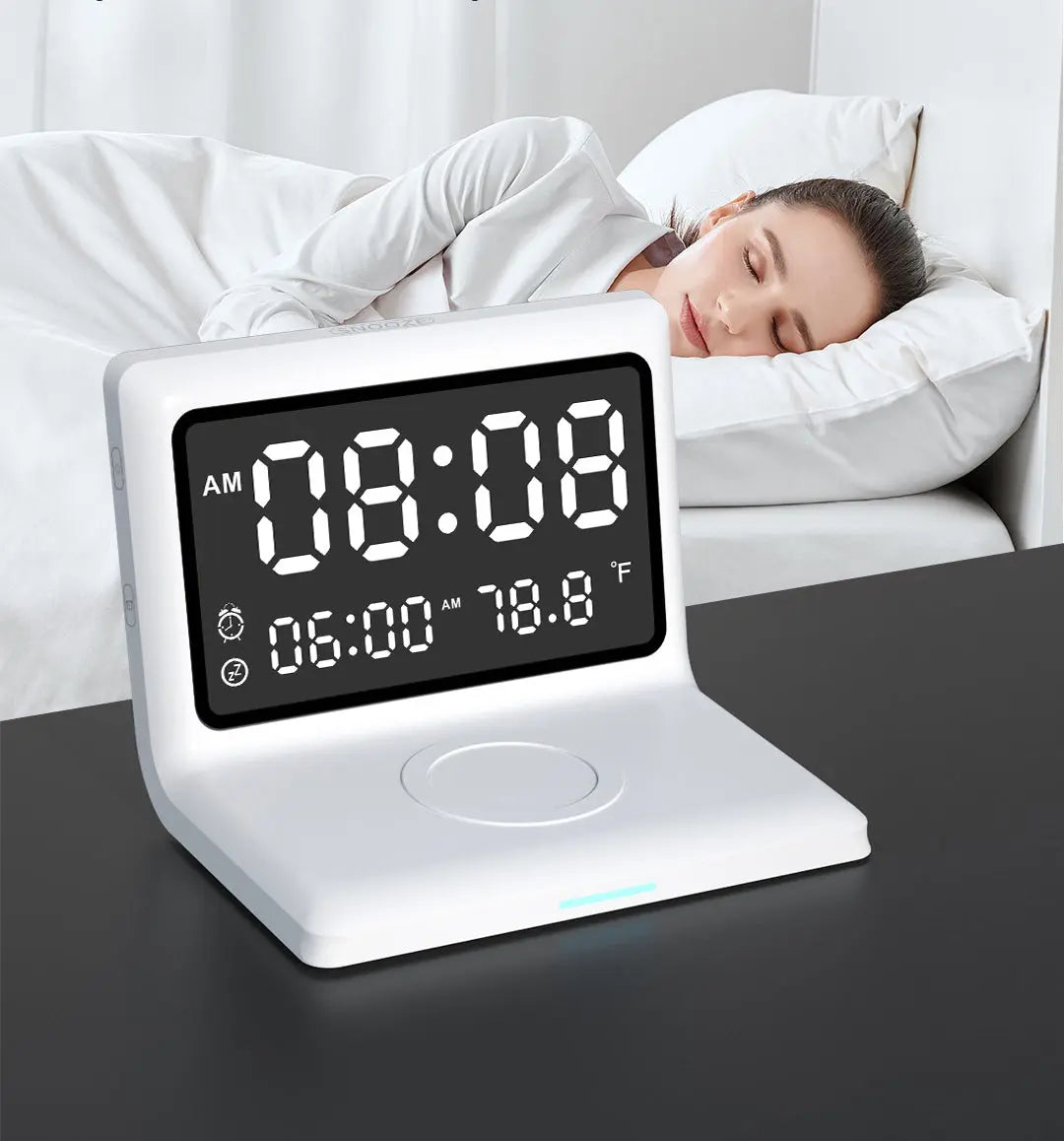 Alarm Clock Wireless Charger For Apple Wireless Fast Charging Multi-Function 3-In-1 Mobile Phone Wireless Charging eprolo