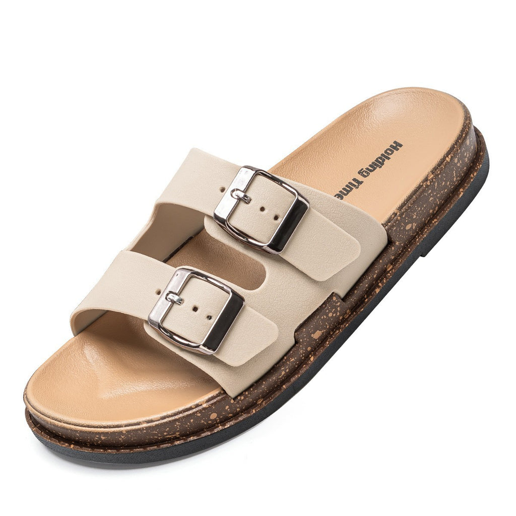 Birkenstock Sandals Women's Fashion Slip-On Flat One-Strap Beach Sandals for Summer Outdoor Wear eprolo