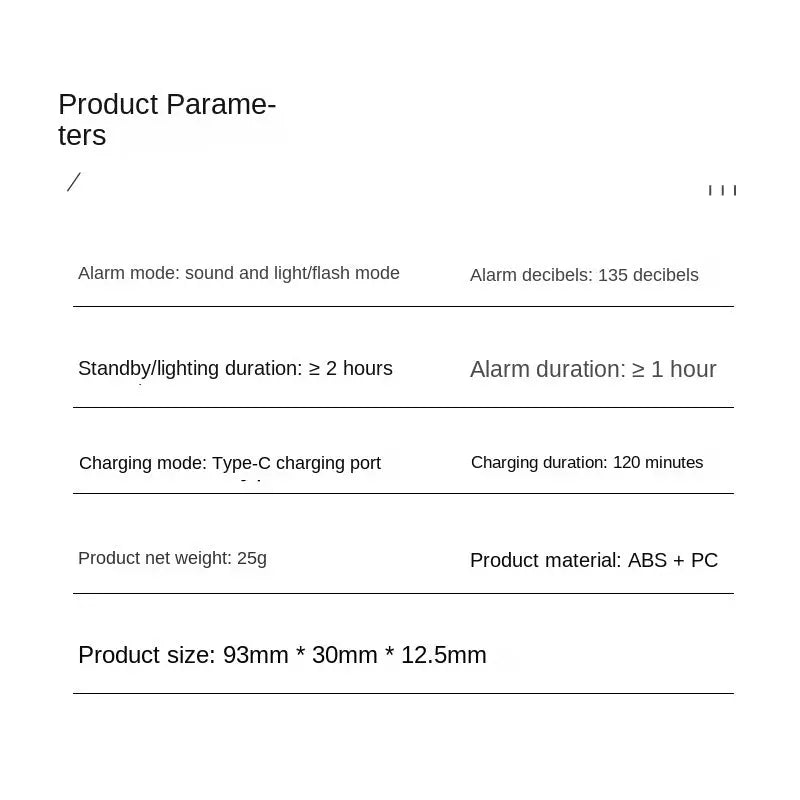 Personal Alarm with 135dB Siren, Dual Mode Outdoor Flashlight, Anti-Assault Alarm Device eprolo