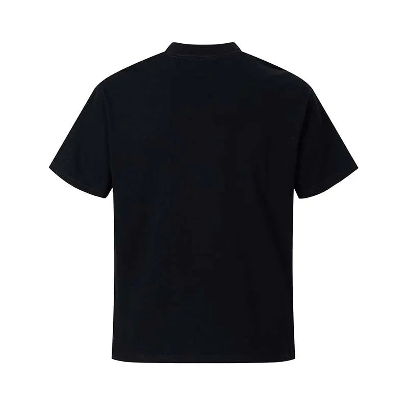 Mottled letter badge printed short sleeved shirt eprolo