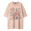 Cat butterfly print short sleeved shirt eprolo