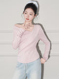 Asymmetric Off-Shoulder T-Shirt for Women, Slim Fit, Unique Design eprolo