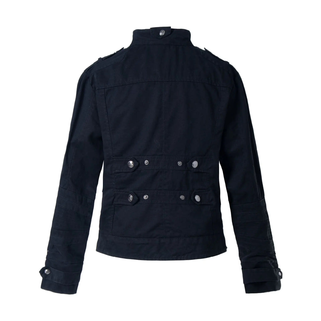 Wash and make old rivet stand collar jacket for women eprolo