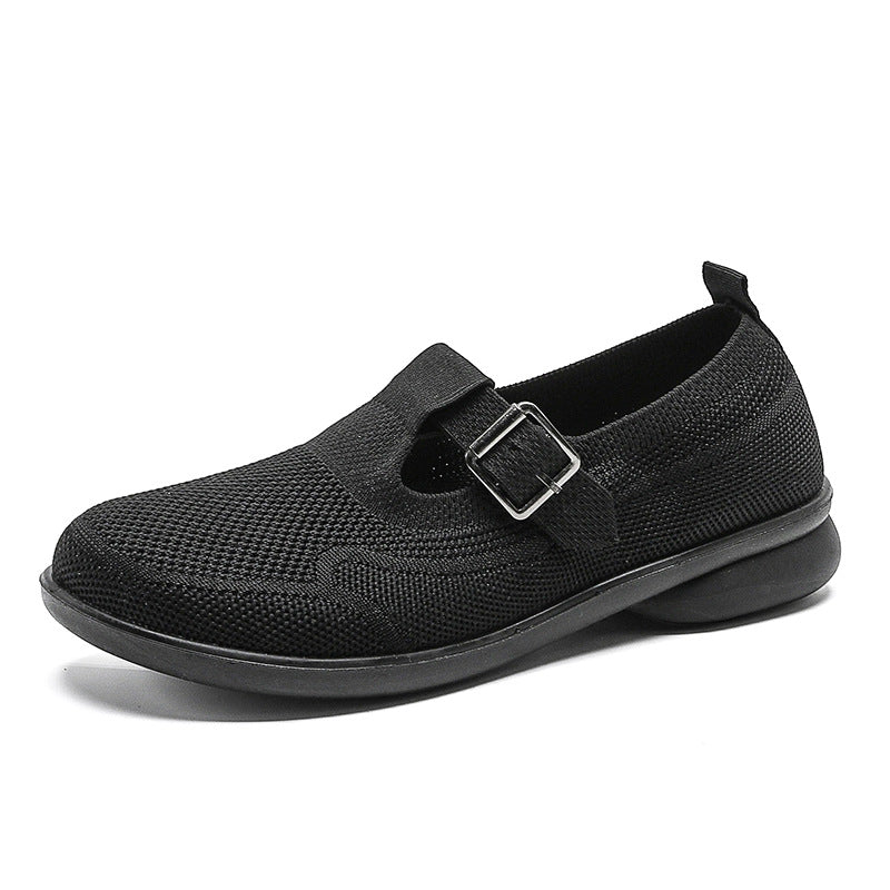 Spring  Old Beijing Cloth Shoes Breathable Middle-aged and Elderly Casual Shoes Mesh Anti-slip Soft Sole Slip-on eprolo