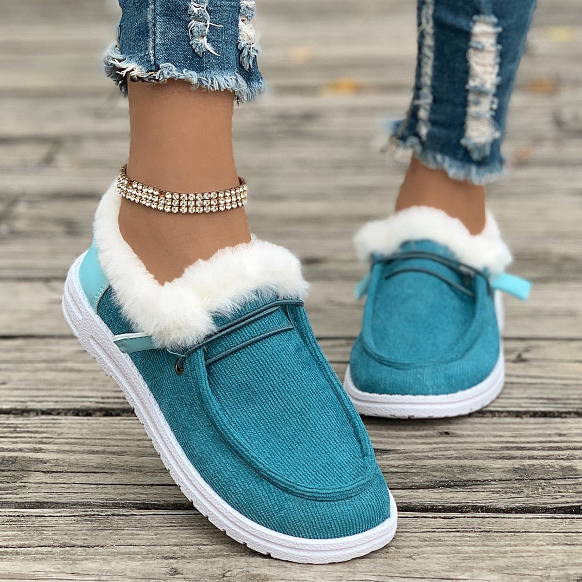 Women's casual shoes with plush and fuzzy cotton shoes eprolo