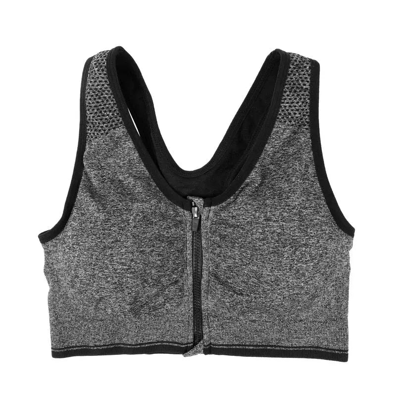7 Colors Women Zipper Push Up Sports Bras,Padded Wirefree Shockproof Gym Fitness Athletic Running Yoga Vest Sports Tops-in Sports Bras eprolo