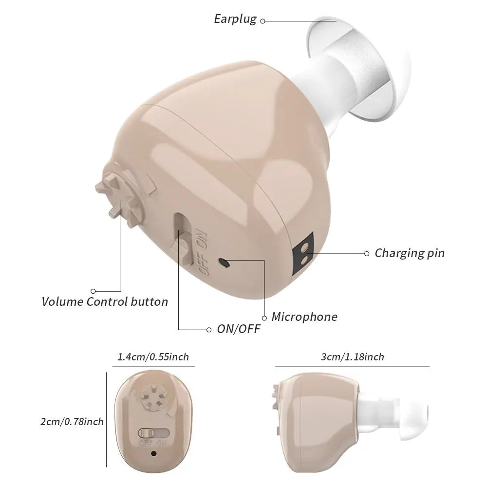 1pcs Sound Amplifier G-12 Hearing Aid Headphone Charging In-Ear USB Cradle Charging Hearing Aid eprolo