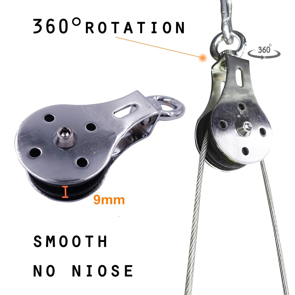 Fitness DIY Pulley Cable Machine Attachment System Arm Biceps Triceps Blaster Hand Strength Trainning Home Gym Workout Equipment eprolo