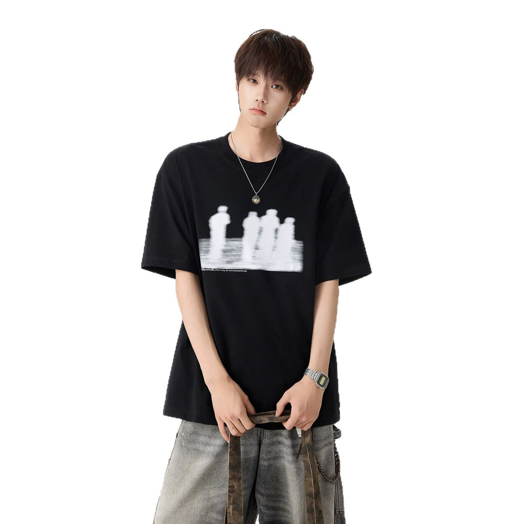 Printed White Short Sleeve T-Shirt for Men eprolo