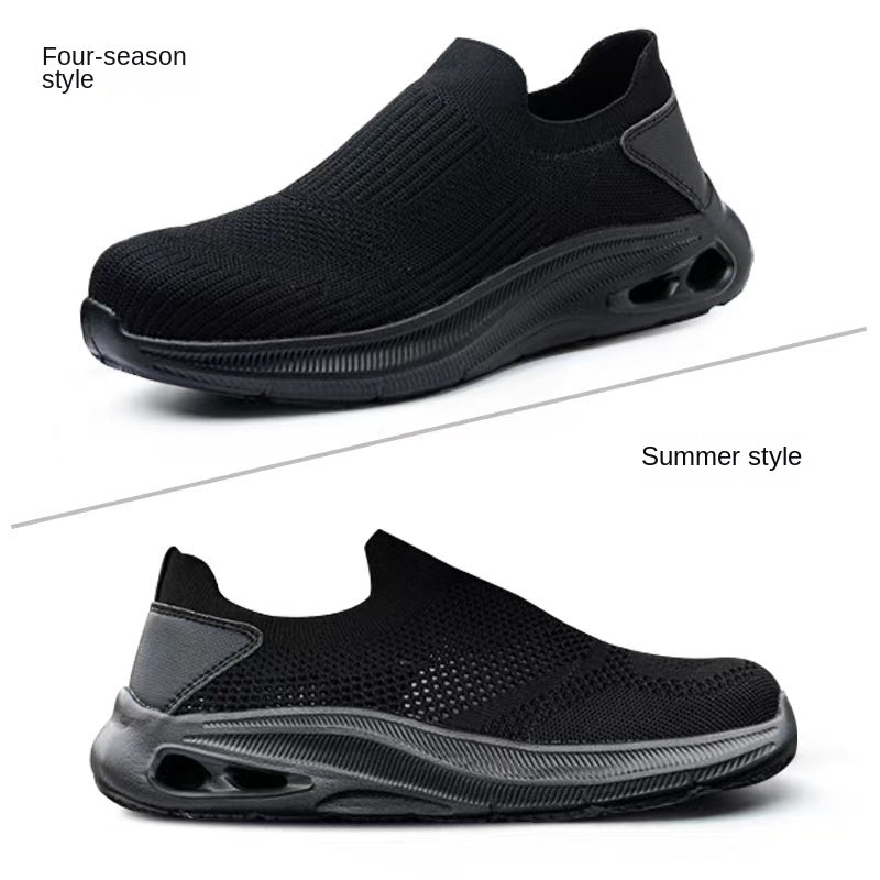 Mesh lightweight one foot labor protection summer mesh anti smashing and anti piercing safety protective shoes eprolo