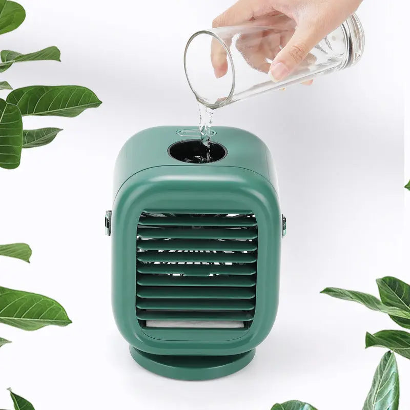 New Water-Cooled Air-Conditioning Fan Household Creative Desktop Small Refrigerator Mini Humidification Spray Fan Lamp eprolo