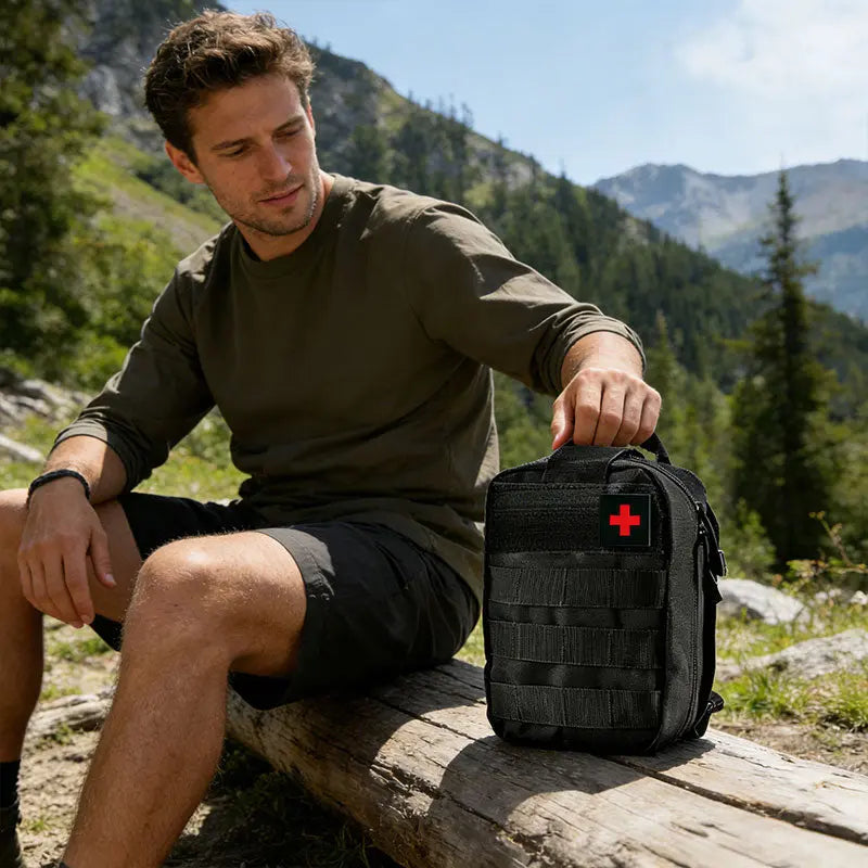 Multi-functional Outdoor First Aid Kit, Emergency Survival Gear with Trauma Bag for Camping, Hiking, Hunting Adventures eprolo