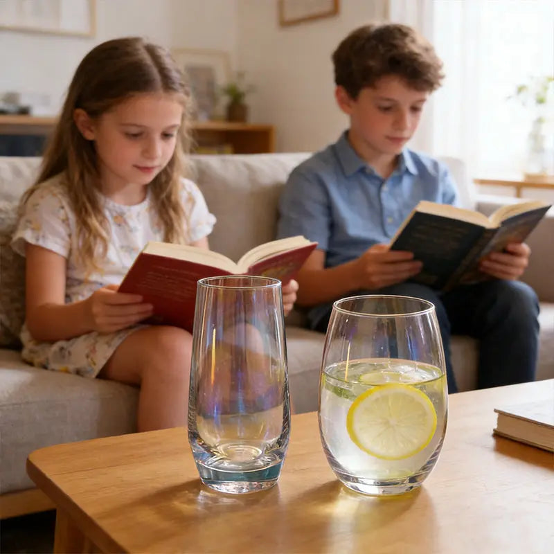 Dry Rainbow Tumbler, Detmold Style Drinkware Glass, Handmade CRT Straight-Edge Portable Crystal Cup eprolo