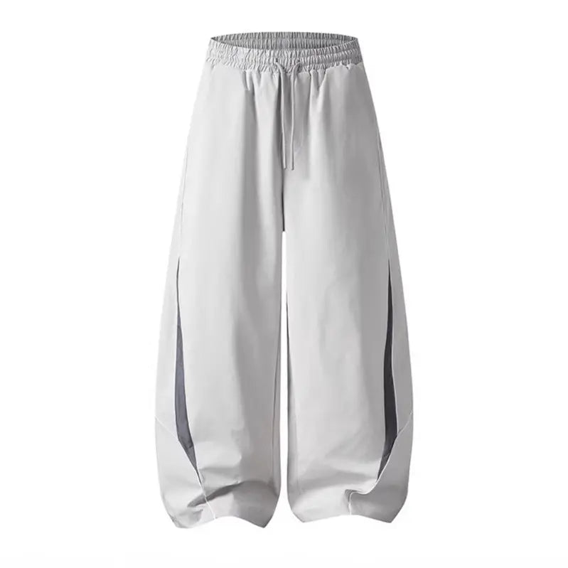 Patchwork Color-Blocked Unisex Spring Casual Loose Wide-Leg Pants Sports Long Pants eprolo