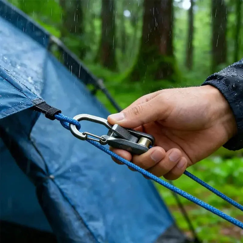 6-Pack Paracord Adjusters, Rope Tightening Tools with Wheels, Camping High-Strength Tighteners & Tarp Straps eprolo