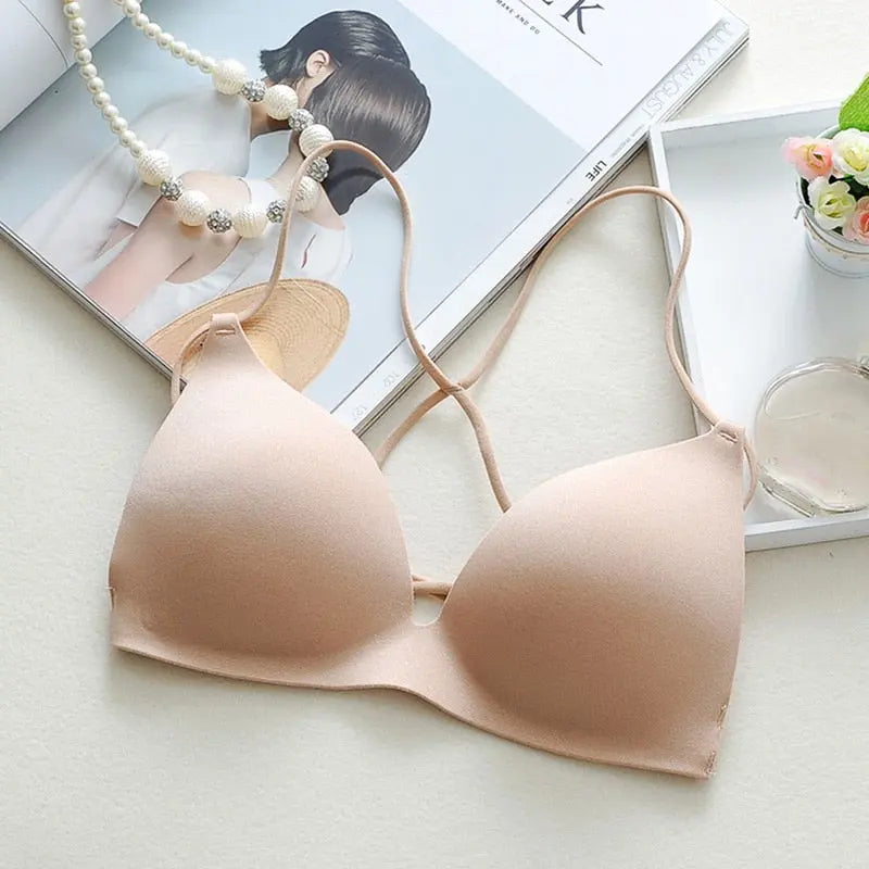 Seamless Women  Hollow Out Bra For Women Wireless Thin Underwear Sexy Lingerie Soft Bras Bralette eprolo