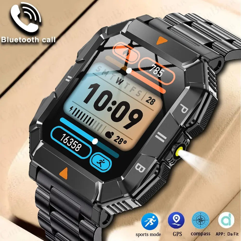 YK03 smartwatch Bluetooth call flashlight sports waterproof heart rate blood oxygen health monitoring eprolo