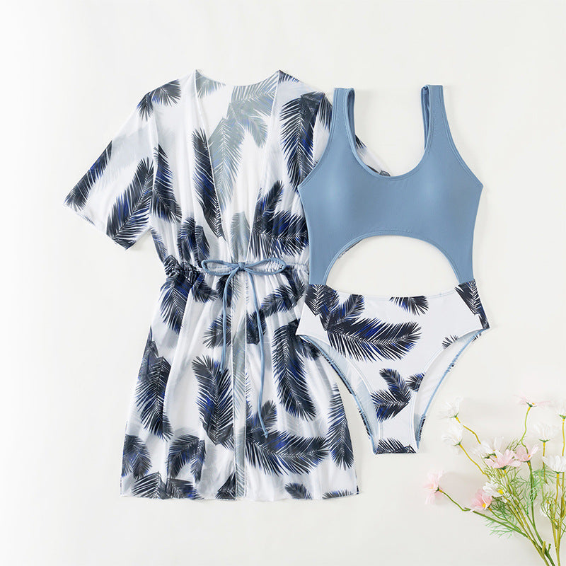 Three-Piece Swimwear Set for Girls, Medium to Large Kids Swimwear eprolo