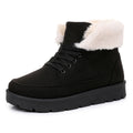Winter Women's Cotton Boots with Turned-Up Edge, Fleece Lining, Comfortable Thick Sole, Fashionable and Versatile Snow Boots eprolo