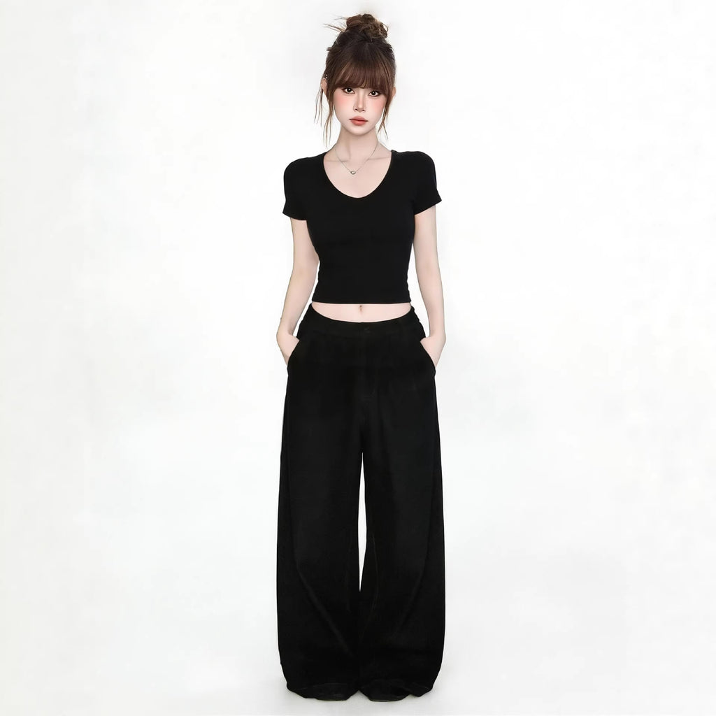 Short Sleeve T-Shirt for Women, Sexy and Pure Aesthetic Crop Top eprolo