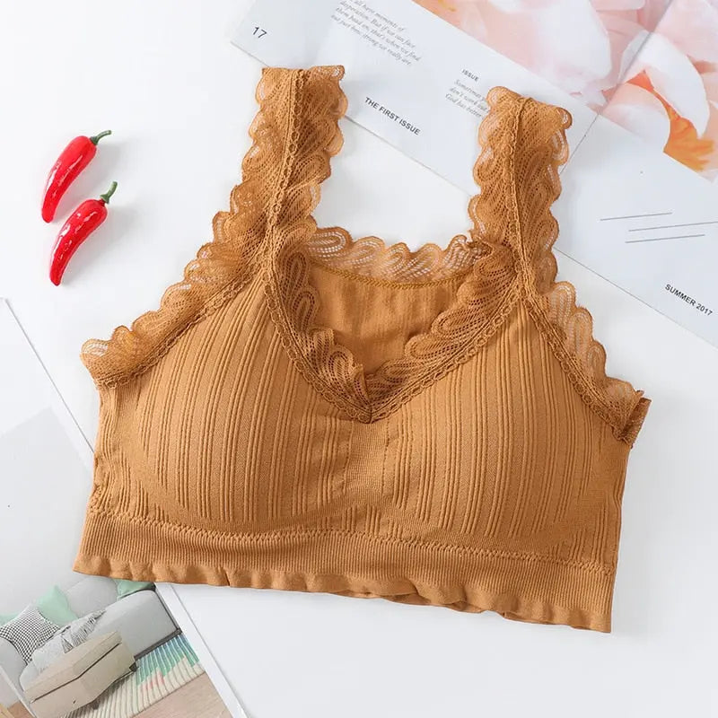 Lace Bra Women Girls Yoga Tops Fashion Fitness Sport Bra Cotton Women Tops eprolo