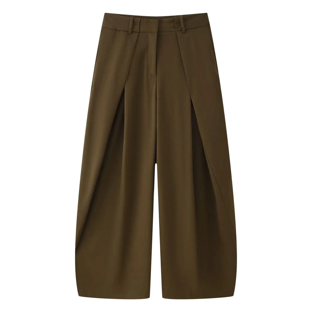 Street loose pleated pants women's clothing eprolo