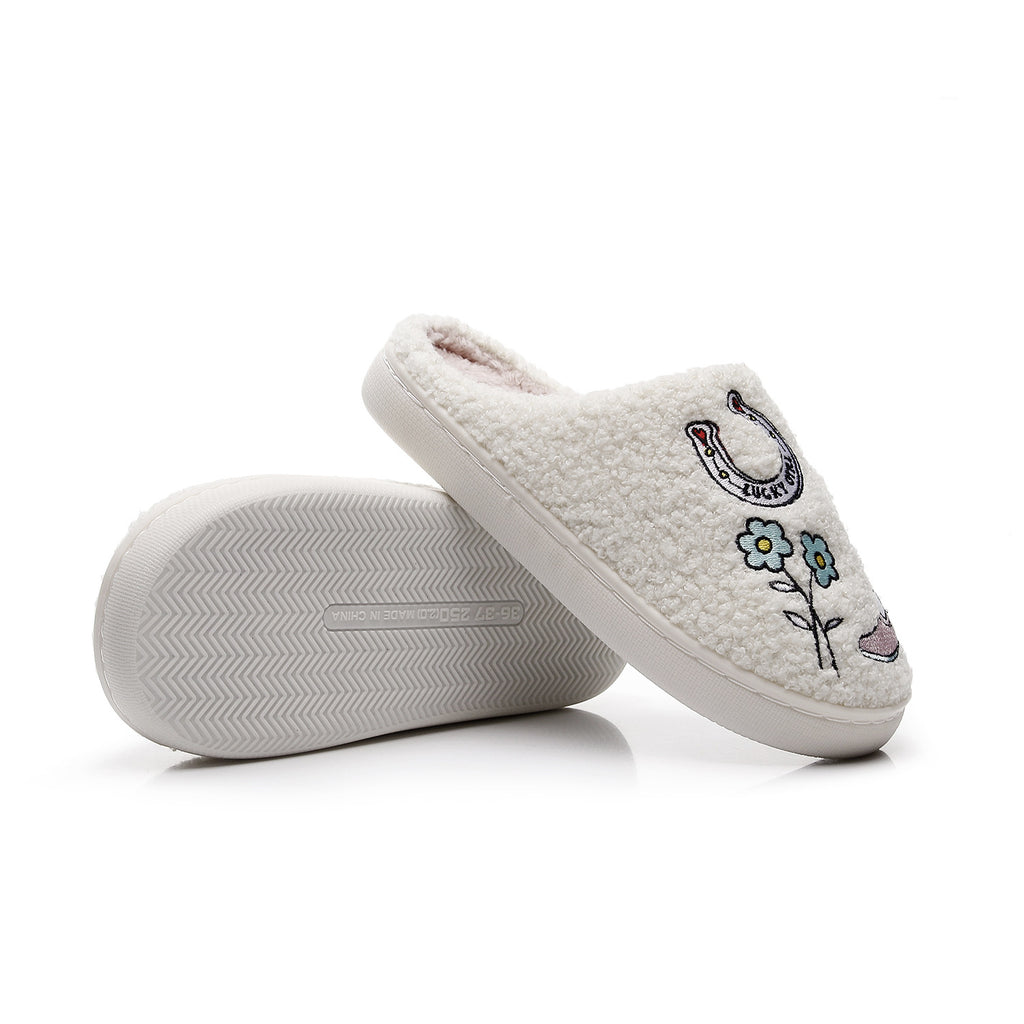 Western denim cotton slippers for women hairy slippers eprolo