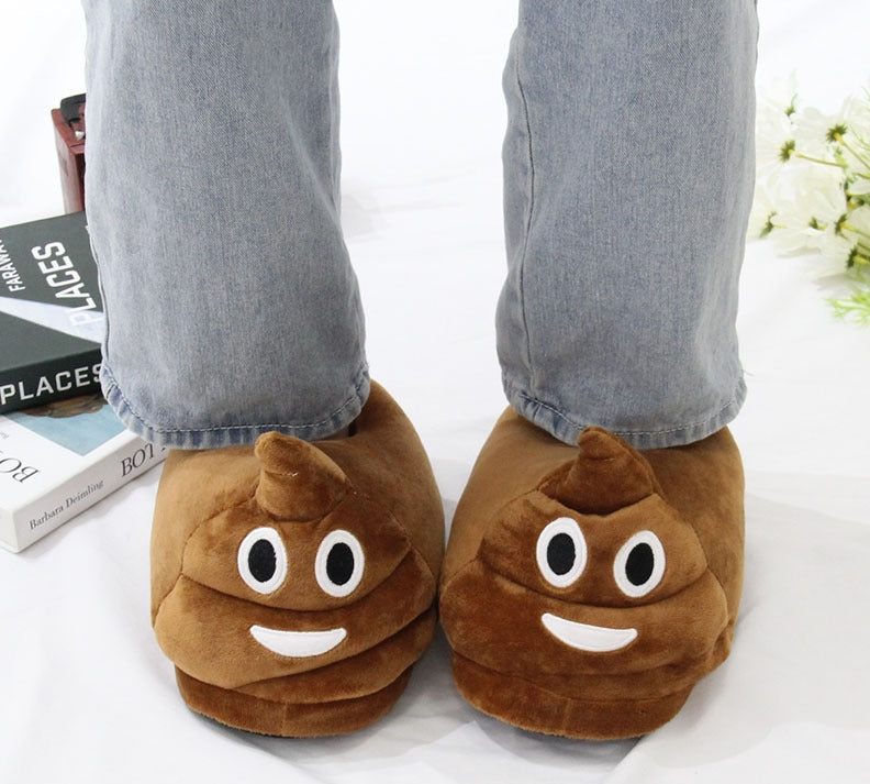 Plush Poop Slippers, Cute Funny  Poop Indoor Creative Warm Cotton Shoes Wholesale eprolo