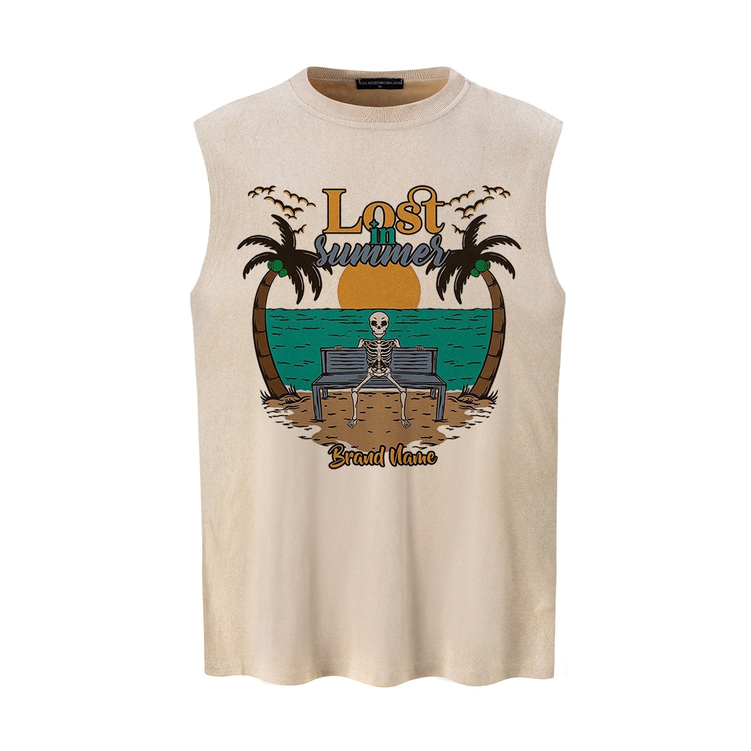 Skeleton Beach Printed Tank Top eprolo
