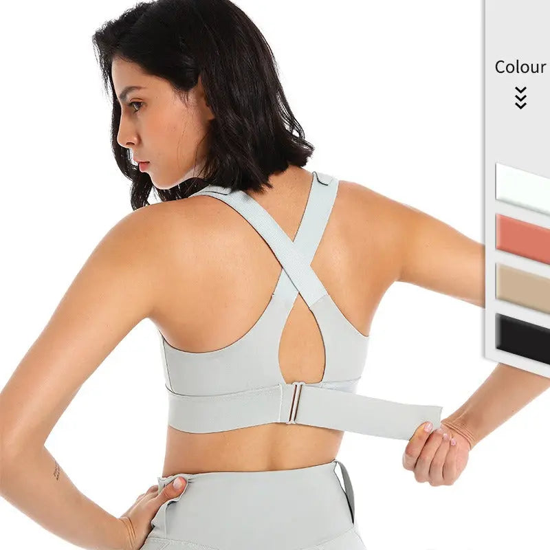 Sports bra for women, shock-absorbing running, gathering bra can be worn externally in summer eprolo