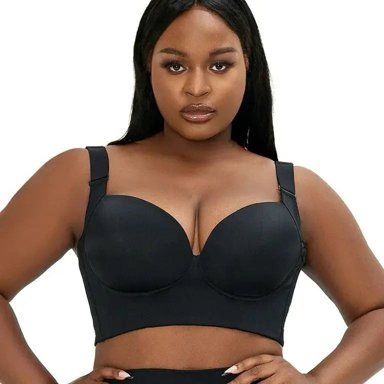 Plus-size glossy sexy bra with anti-sag adjustable bra for women with underwire eprolo