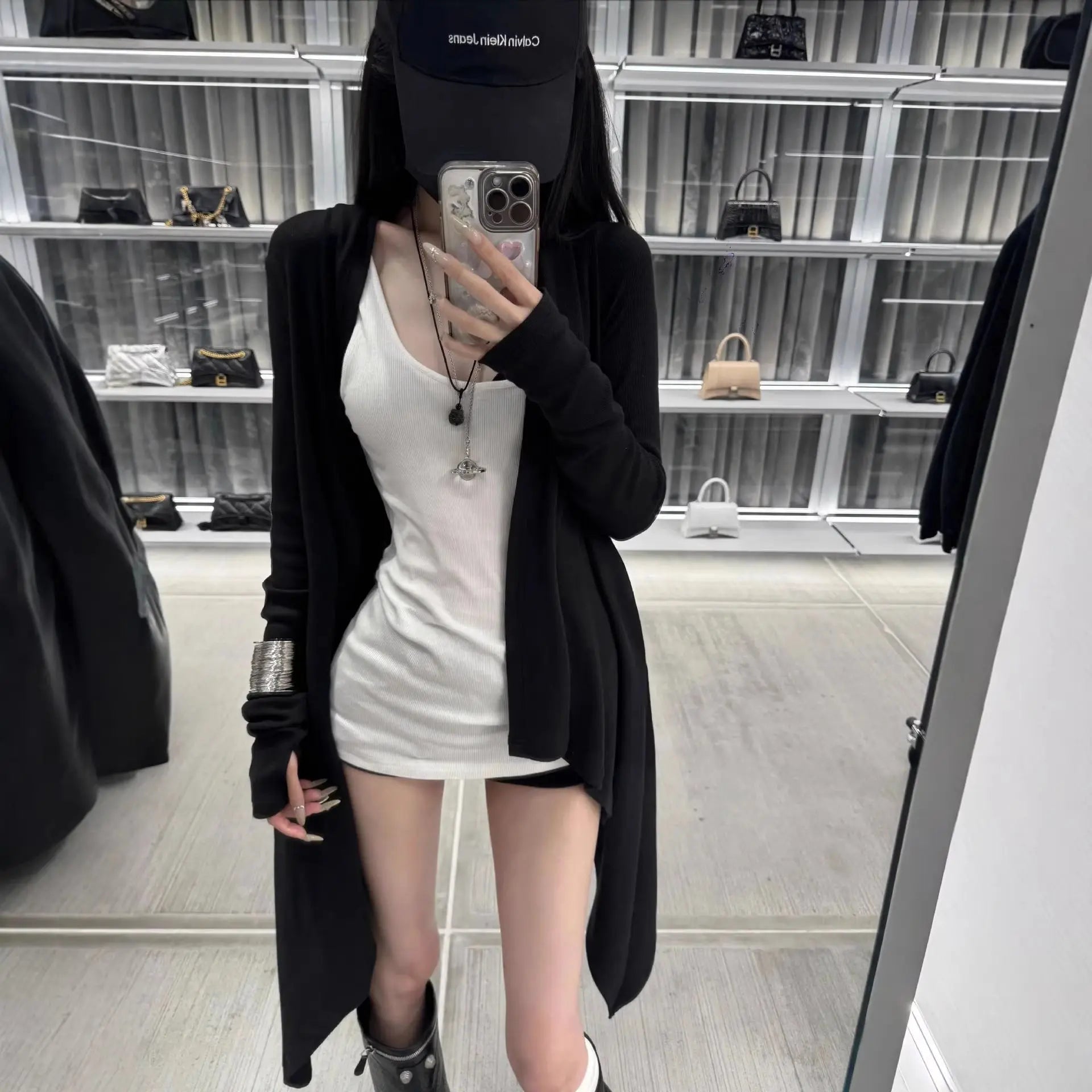 Cardigan with Irregular Hem Casual Lightweight Long Sleeve Outerwear eprolo