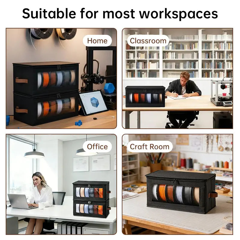 3D Printer Filament Storage Box, Dry Storage Container with Accessory Holder for Home, Office, Workshop eprolo