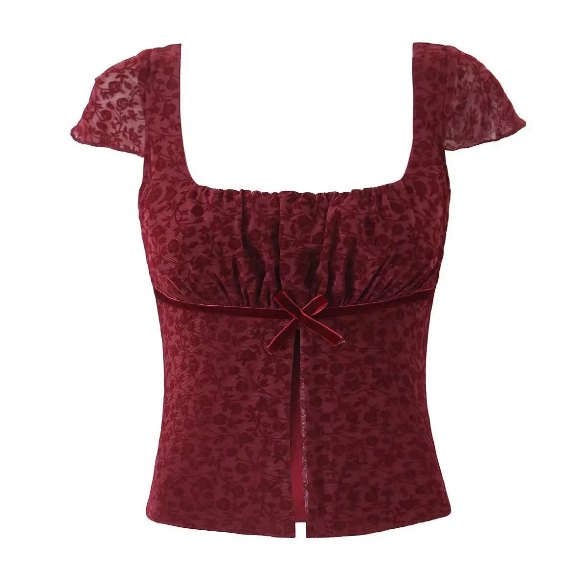 Style Women's Top with Bow Design and Slit Detail eprolo
