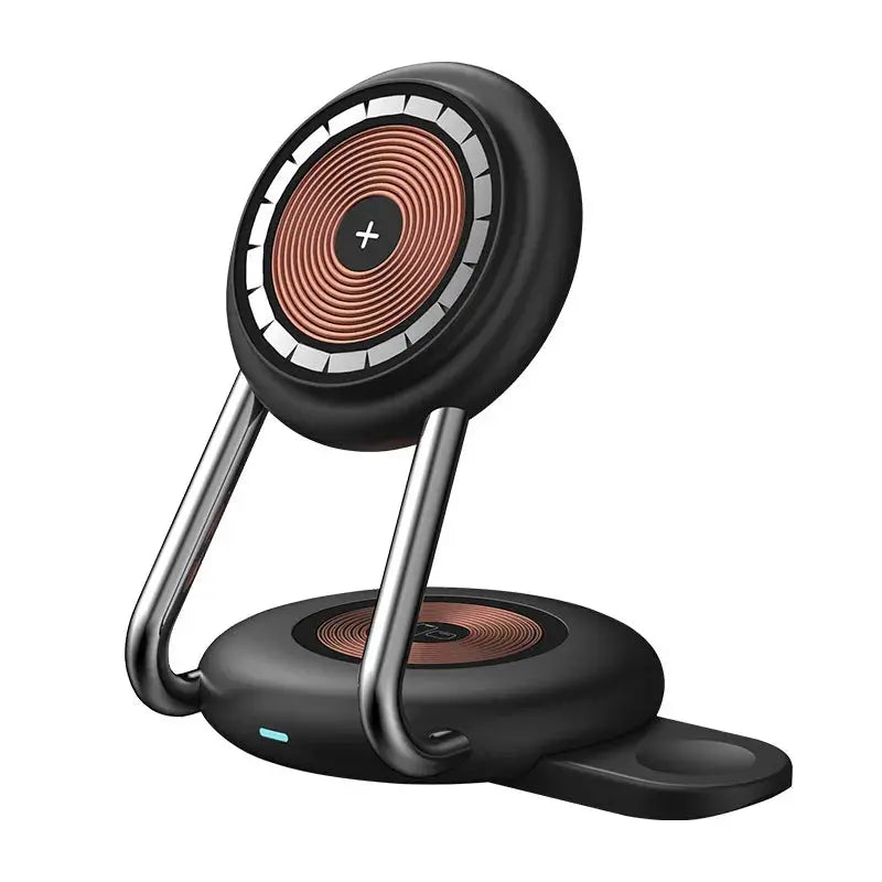 3 IN 1 Desk Magnet Stand 15W Fast Wireless Charger For Apple Watch iPhone 14 13 12 11 Pro Max 13 12 Mini Samsung S23 S22 Qi Base eprolo