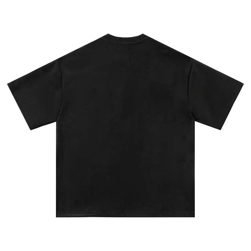 Star letter printed suede short sleeved shirt eprolo