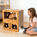 3-in-1 Cat House, Bed & Scratch Post - Multi-Layer Structure Made of Soft, Eco-Friendly Cardboard eprolo