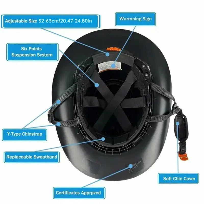 Full-Brim Cowboy Hard Hat with Goggles, ANSI-Certified Safety Helmet for Outdoor. eprolo