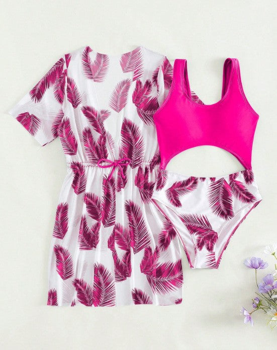 Three-Piece Swimwear Set for Girls, Medium to Large Kids Swimwear eprolo
