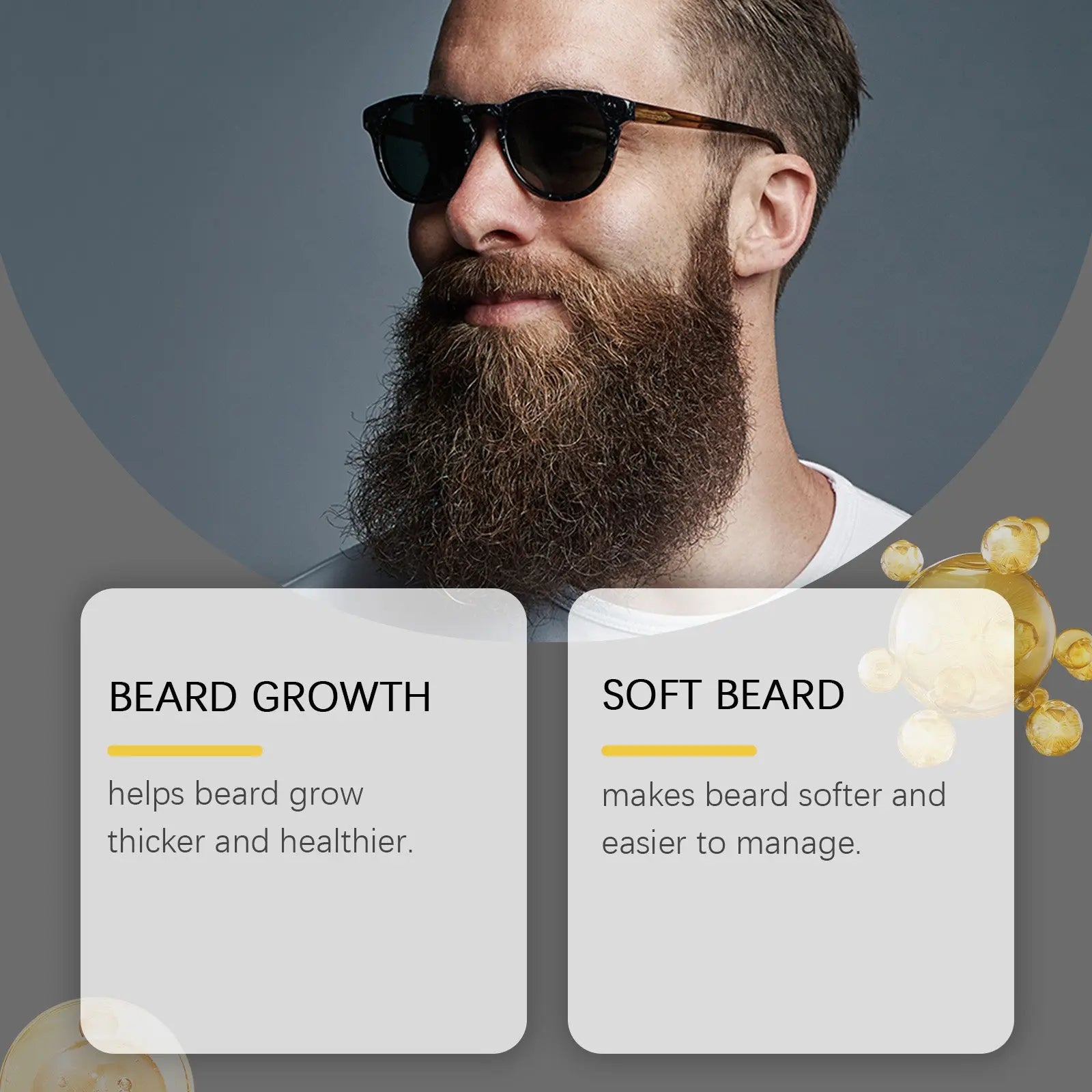 East Moon Men's Beard Care Oil, Gentle Cleaning, Moisturizing And Gentle Beard Care Essential Oil eprolo