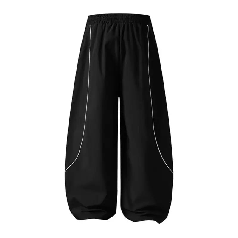 Patchwork Color-Blocked Unisex Spring Casual Loose Wide-Leg Pants Sports Long Pants eprolo