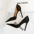Thin heeled super high heels with shallow side hollow snake pattern silk high heels for women eprolo