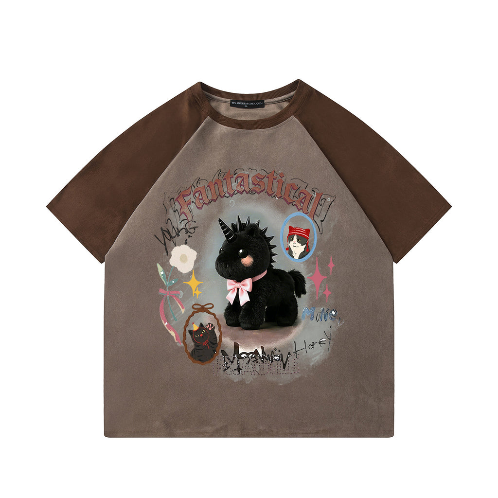 Unicorn printed short sleeved shirt eprolo